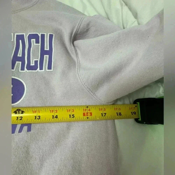 VTG Champion Myrtle Beach South Carolina Lilac Purple Sweatshirt Preppy Comfy - Picture 10 of 11